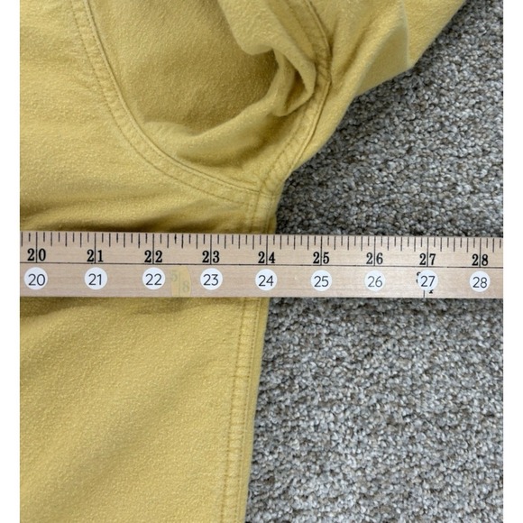 Outerknown Button Up Shirt XL Yellow Offshore Heavywight Chamois Organic Cotton - Picture 9 of 10